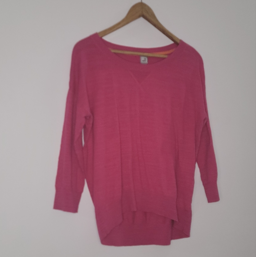 JCPenney Hot Pink V Neck Sweater L